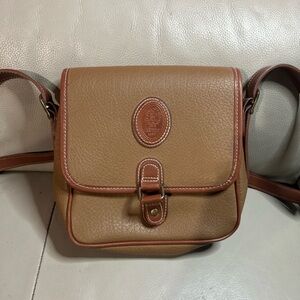 Esprit Taupe Brown Shoulder Bag Pebbled Faux Leather Buckle Logo Stitching
